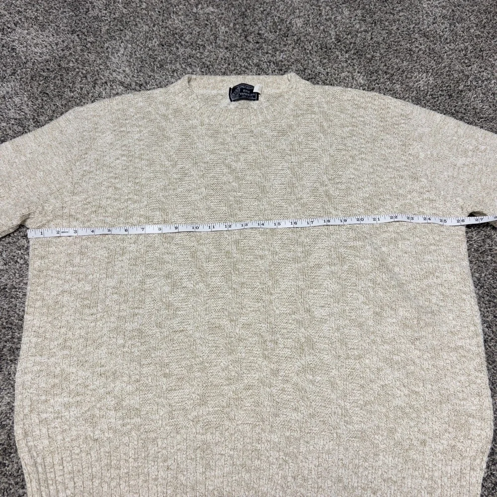 Vintage Peconic Bay Traders Sweater XL Cream Beige Knit Crewneck Grandpa Core